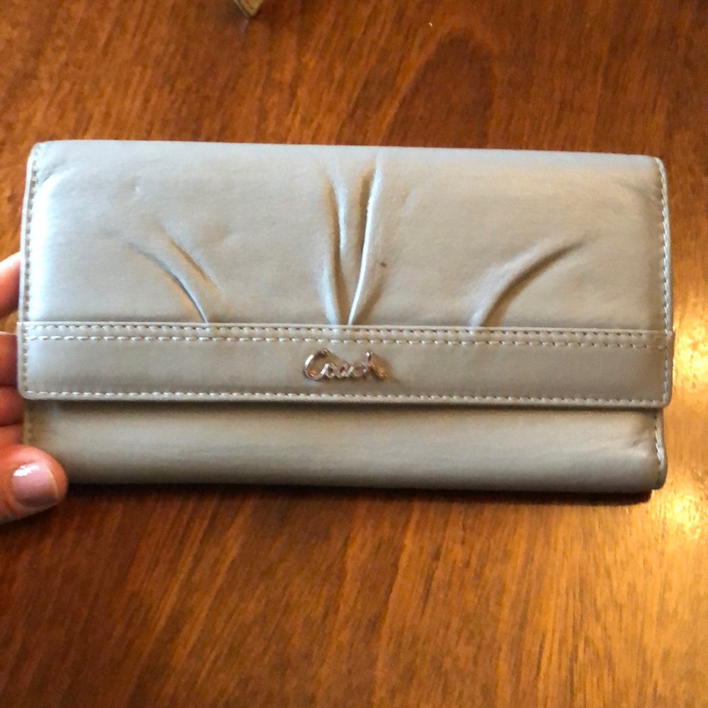 Gray classic coach wallet